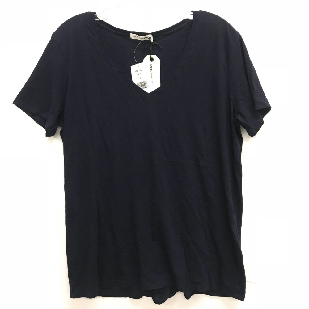 New Rag & Bone Navy V-Neck Tee